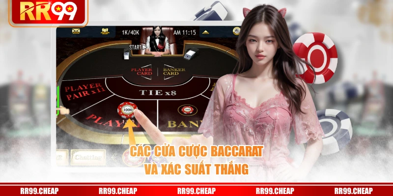 Các cửa cược Baccarat và xác suất thắng